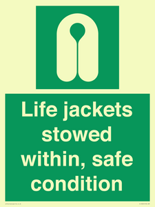 Life jackets stowed within